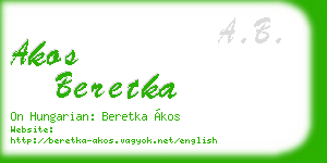 akos beretka business card
